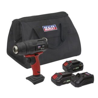 Sealey SV20 Series Cordless Heat Gun Kit 20V - 2 Batteries (5054630016097) CP20VHGKIT2