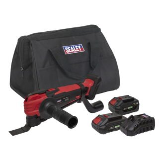 Sealey SV20 Series Cordless Oscillating Multi- Tool Kit 20V - 2 Batteries (5054511696509) CP20VMTKIT