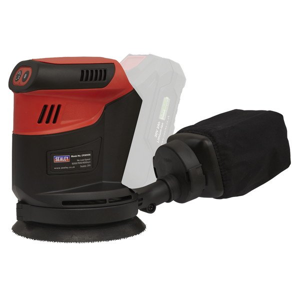 Sealey SV20 Series 125mm Cordless Orbital Palm Sander 20V - Body Only (5054511266597) CP20VOS