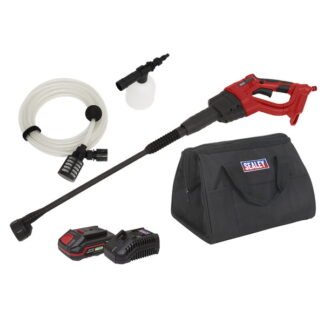 Sealey SV20 Series 22Bar Cordless Pressure Washer Kit 20V 2Ah (5054630176807) CP20VPWKIT1