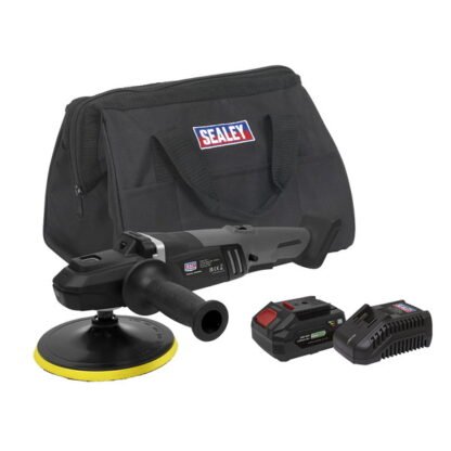 Sealey Premier SV20 Series 180mm Brushless Cordless Rotary Polisher Kit 20V 4Ah (5054630137440) CP20VRPXKIT1