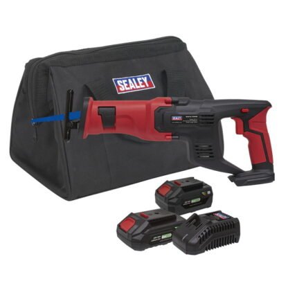 Sealey SV20 Series Cordless Reciprocating Saw 20V - 2 Batteries (5054511696523) CP20VRSKIT