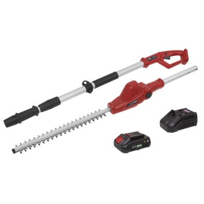 Sealey SV20 Series Cordless Telescopic Hedge Trimmer Kit 20V 2Ah (5054630153426) CP20VTP01