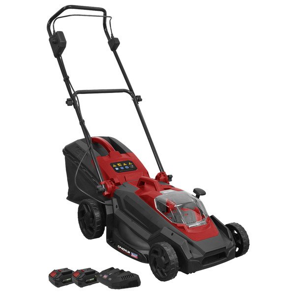 Sealey Cordless Lawn Mower Kit 40V 4Ah SV20 Series 40cm (5054630450884) CP40VLMKIT
