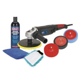 Sealey 180mm Pro Electric Polisher Kit 1100W/230V (5054511762198) CPK03
