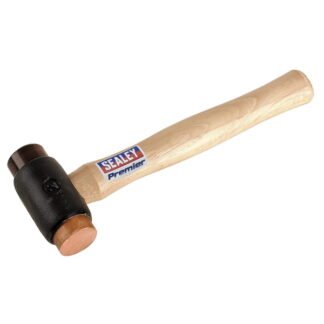 Sealey Premier Copper/Rawhide Faced Hammer with Hickory Shaft 2.25lb (5024209286756) CRF25