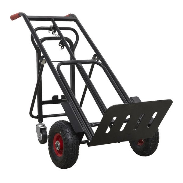 Sealey Premier Heavy- Duty 3- in- 1 Sack Truck with PU Tyres 300kg Capacity (5054511617863) CST989HD