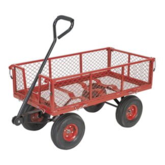 Sealey Platform Truck with Removable Sides & Pneumatic Tyres 200kg Capacity (5024209898416) CST997