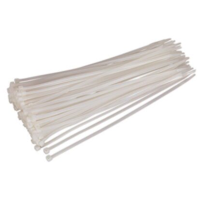 Sealey Cable Tie 300 x 4.8mm, White - Pack of 100 (5051747880078) CT30048P100W