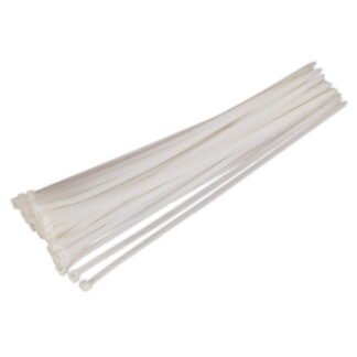 Sealey Cable Tie 450 x 7.6mm, White - Pack of 50 (5051747880108) CT45076P50W