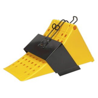 Sealey Commercial Wheel Chock with Bracket (5054511355031) CV127