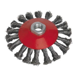 Sealey 115mm Conical Wire Brush M14 x 2mm (5051747655812) CWB115