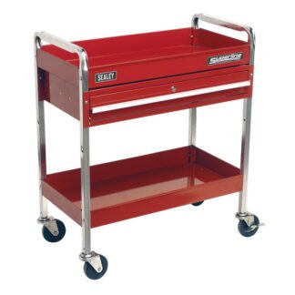 Sealey Superline PRO® Heavy- Duty Trolley with Lockable Drawer 2- Level (5024209834001) CX101D