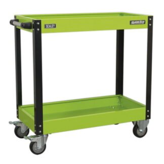 Sealey Superline PRO® Heavy- Duty Workshop Trolley 2- Level - Hi- Vis Green (5054511203387) CX109HV