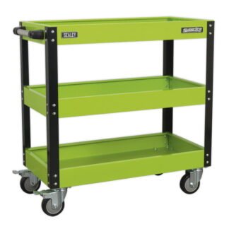 Sealey Superline PRO® Heavy- Duty Workshop Trolley 3- Level - Hi- Vis Green (5054511203394) CX110HV