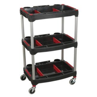 Sealey Composite Workshop Trolley with Parts Storage 3- Level (5054511709711) CX313