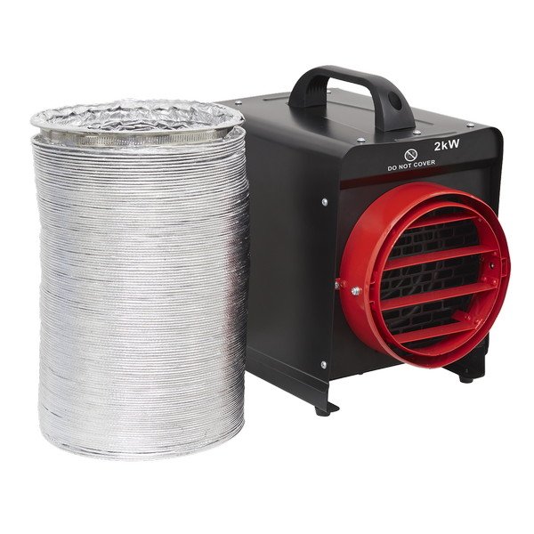Sealey Industrial Fan Heater with Ducting 2kW (5054630330810) DEH2001