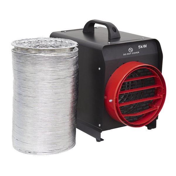 Sealey Industrial Fan Heater with Ducting 5kW (5054630330803) DEH5001