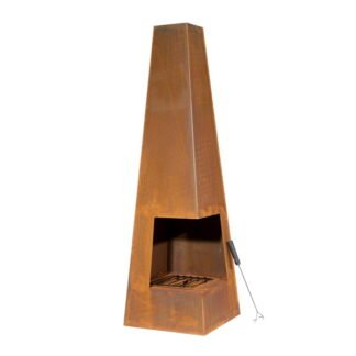 Sealey Dellonda Chiminea, Wood Burner, Heater for Outdoors W45cm x H150cm, Corten Steel (5054630015694) DG106