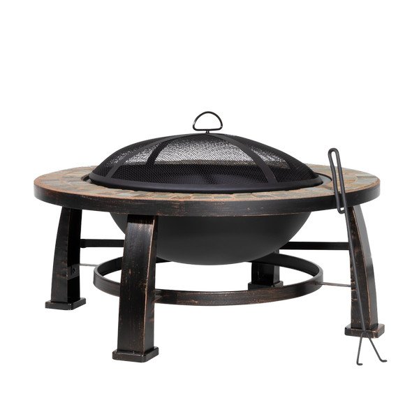 Sealey Dellonda 76cm Deluxe Traditional Style Fire Pit/Fireplace/Outdoor Heater - Slate (5054630024672) DG111