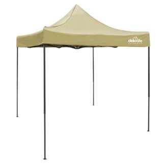 Sealey Dellonda Premium 2x2m Pop- Up Gazebo, Heavy Duty, PVC Coated, Water- Resistant Fabric, Supplied with Carry Bag, Rope, Stakes & Weight Bags - Beige Canopy (5054630076428) DG126