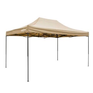 Sealey Dellonda Premium 3 x 4.5m Pop- Up Gazebo, Heavy Duty, PVC Coated, Water- Resistant Fabric, Supplied with Carry Bag, Rope, Stakes & Weight Bags - Beige Canopy (5054630077029) DG134
