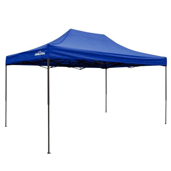 Sealey Dellonda Premium 3 x 4.5m Pop- Up Gazebo, Heavy Duty, PVC Coated, Water- Resistant Fabric, Supplied with Carry Bag, Rope, Stakes & Weight Bags - Blue Canopy (5054630077074) DG135