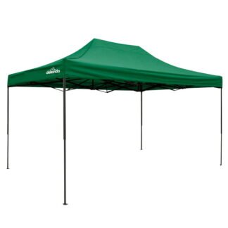 Sealey Dellonda Premium 3 x 4.5m Pop- Up Gazebo, Heavy Duty, PVC Coated, Water- Resistant Fabric, Supplied with Carry Bag, Rope, Stakes & Weight Bags - Dark Green Canopy (5054630077128) DG136