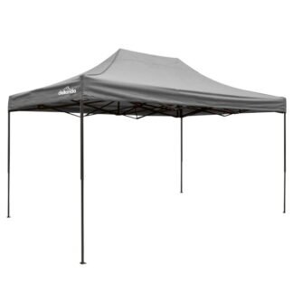 Sealey Dellonda Premium 3 x 4.5m Pop- Up Gazebo, Heavy Duty, PVC Coated, Water- Resistant Fabric, Supplied with Carry Bag, Rope, Stakes & Weight Bags - Grey Canopy (5054630077210) DG137