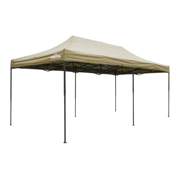 Sealey Dellonda Premium 3x6m Pop- Up Gazebo, Heavy Duty, PVC Coated, Water- Resistant Fabric Supplied with Carry Bag, Rope, Stakes & Weight Bags - Beige Canopy (5054630077241) DG138