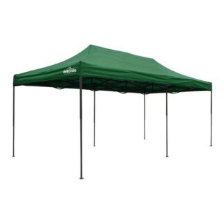 Sealey Dellonda Premium 3x6m Pop- Up Gazebo, Heavy Duty, PVC Coated, Water- Resistant Fabric, Supplied with Carry Bag, Rope, Stakes & Weight Bags - Dark Green Canopy (5054630077593) DG140