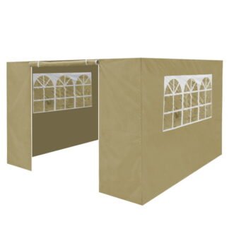 Sealey Dellonda Premium Side Walls/Doors/Windows for Gazebo/Marquee, Fits 2 x 2m Models - Beige (5054630074592) DG142