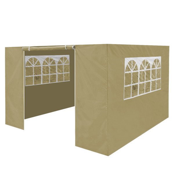 Sealey Dellonda Premium Side Walls/Doors/Windows for Gazebo/Marquee, Fits 2 x 2m Models - Beige (5054630074592) DG142