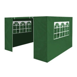 Sealey Dellonda Premium Gazebo/Marquee Side Walls/Doors/Windows, Fits 3 x 3m Models - Dark Green (5054630082825) DG148