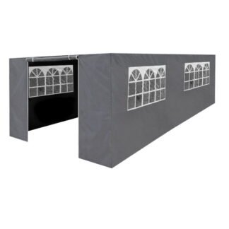 Sealey Dellonda Premium Side Walls/Doors/Windows for Gazebo/Marquee, Fits 3 x 6m Models - Grey (5054630075858) DG157
