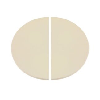 Sealey Dellonda Half- Moon Ceramic Heat Deflector Plates for Kamado BBQs 15IN (38cm) 2pc (5056514600729) DG185