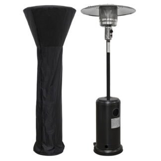 Sealey Dellonda Freestanding Gas Patio Heater 13kW with wheels for Commercial & Domestic Use, Supplied with Cover, Black (5056514603935) DG220