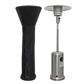 Sealey Dellonda Freestanding Gas Patio Heater 13kW with Wheels Supplied with Cover, Stainless Steel (5056514603942) DG221