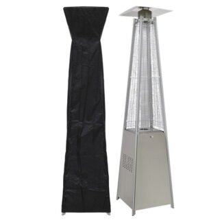 Sealey Dellonda Pyramid Gas Patio Heater 13kW for Commercial & Domestic Use, Stainless Steel, Supplied with Cover (5056514603980) DG225