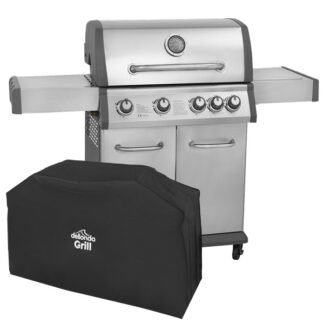 Sealey Dellonda 4+1 Burner Deluxe Gas BBQ Grill with Piezo Ignition & Thermometer & Cover - Stainless Steel (5056514604116) DG231
