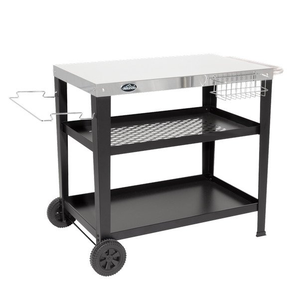 Sealey Dellonda Plancha Trolley with Utensil Holder - Stainless Steel Top (5056514615945) DG263