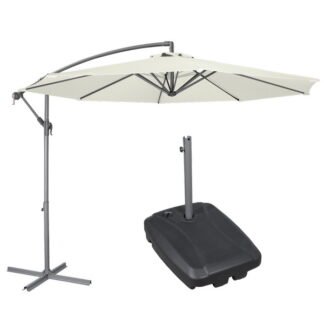 Sealey Dellonda Banana Parasol with Cover & Base 3m - Cream (5056514605144) DG271