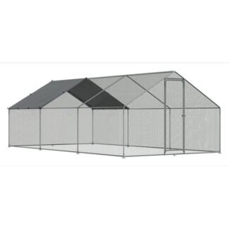Sealey Dellonda Walk- In Galvanized Steel Chicken Run with Roof Cover & PVC Coated Chicken Wire (5054630436741) DG280