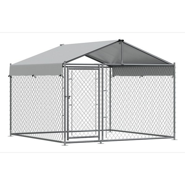 Sealey Dellonda Galvanised Steel Dog Kennel with Roof Cover & Chain Link Fencing (5054630436765) DG281