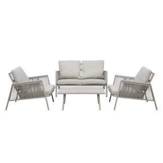 Sealey Dellonda Fusion Aluminium Outdoor Sofa, Arm Chairs & Coffee Table Set 4pc (5054511953633) DG56