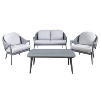 Sealey Dellonda Echo Aluminium Outdoor Sofa, Chair & Coffee Table Set 4pc (5054511953725) DG59