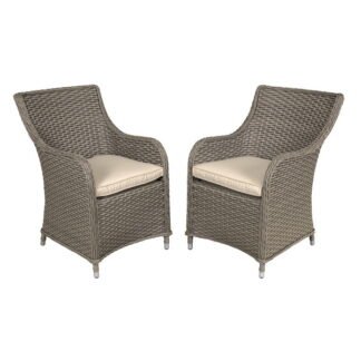Sealey Dellonda Chester Rattan Wicker Outdoor Garden Dining Chairs 2pc (5054630526671) DG64