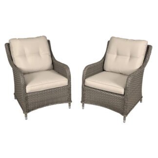 Sealey Dellonda Chester Rattan Wicker Outdoor Armchairs 2pc (5054630526701) DG69