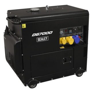 Sealey 7000W Diesel Generator 4- Stroke Engine 110/230V (5054630583971) DG7000