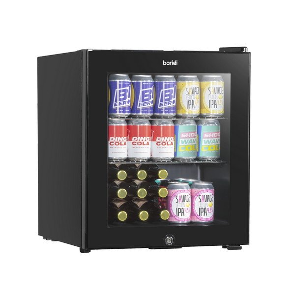 Sealey Baridi Mini Tabletop Beer & Drinks Fridge 50L Capacity - Black (5054511756388) DH12